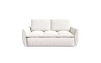 Canapé-lit convertible, velours 3 places 180 cm, couchage pleine taille, mousse haute densité, cadre en fer et bois, 2 oreillers