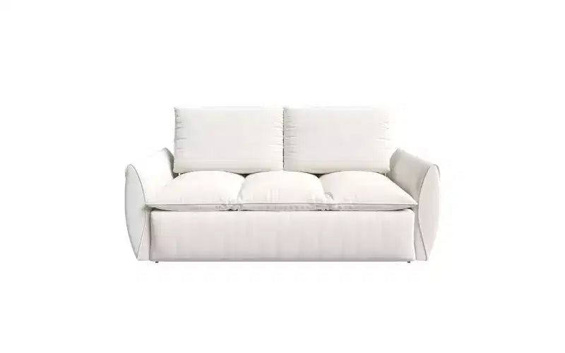 Canapé-lit convertible, velours 3 places 180 cm, couchage pleine taille, mousse haute densité, cadre en fer et bois, 2 oreillers