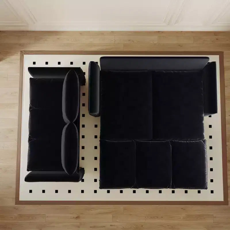 Canapé-lit convertible, velours 3 places 180 cm, couchage pleine taille, mousse haute densité, cadre en fer et bois, 2 oreillers