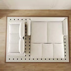 Canapé-lit convertible, velours 3 places 180 cm, couchage pleine taille, mousse haute densité, cadre en fer et bois, 2 oreillers