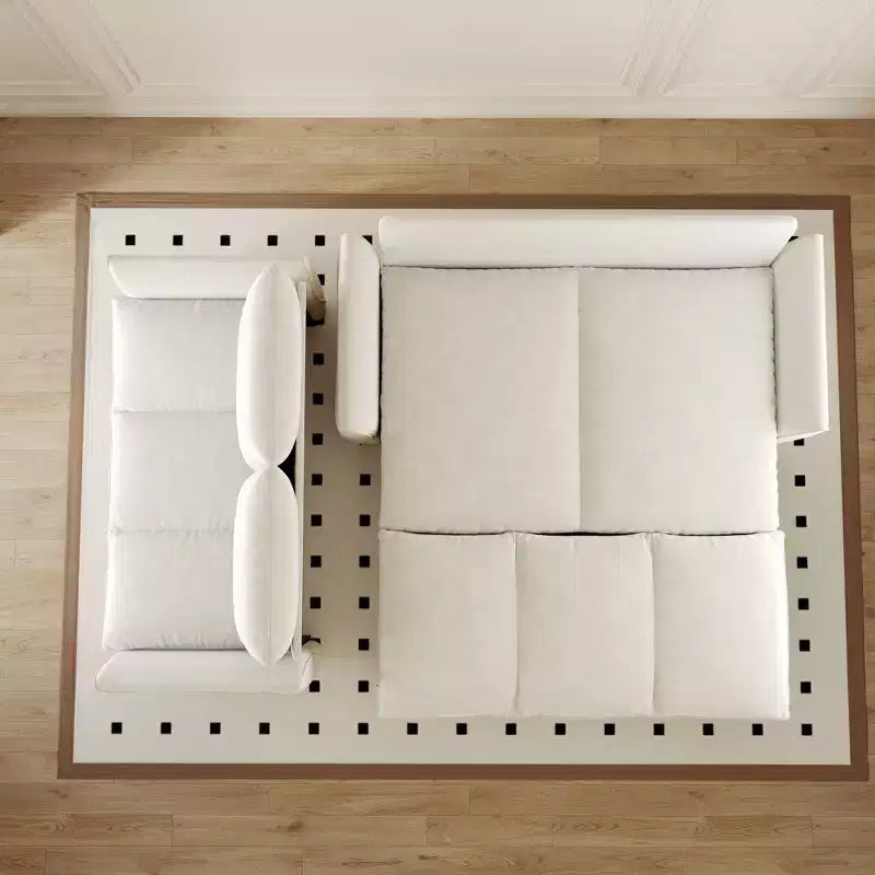Canapé-lit convertible, velours 3 places 180 cm, couchage pleine taille, mousse haute densité, cadre en fer et bois, 2 oreillers