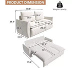 Canapé-lit convertible, velours 3 places 180 cm, couchage pleine taille, mousse haute densité, cadre en fer et bois, 2 oreillers