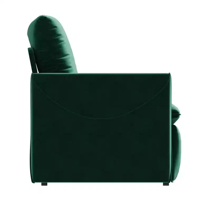 Canapé-lit convertible, velours 3 places 180 cm, couchage pleine taille, mousse haute densité, cadre en fer et bois, 2 oreillers