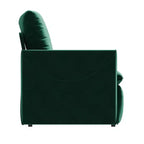 Canapé-lit convertible, velours 3 places 180 cm, couchage pleine taille, mousse haute densité, cadre en fer et bois, 2 oreillers