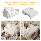 Canapé-lit convertible, velours 3 places 180 cm, couchage pleine taille, mousse haute densité, cadre en fer et bois, 2 oreillers