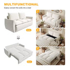 Canapé-lit convertible, velours 3 places 180 cm, couchage pleine taille, mousse haute densité, cadre en fer et bois, 2 oreillers