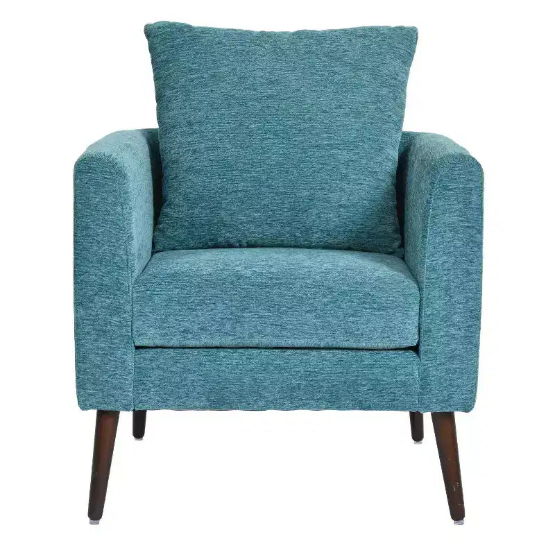 Fauteuil d'appoint rembourré moderne, cadre en bois massif, éponge haute densité, plusieurs couleurs