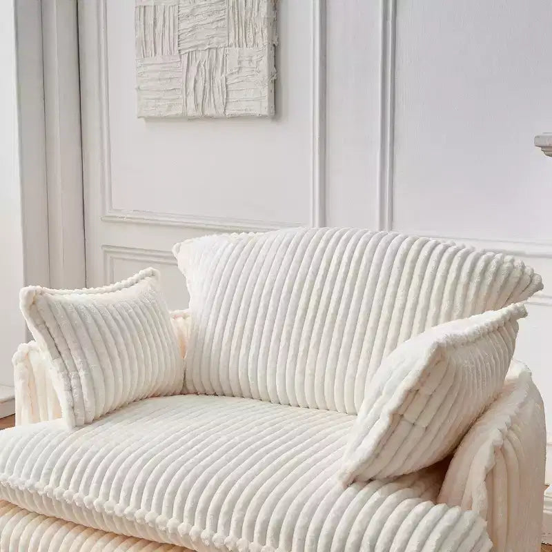 Canapé-lit convertible avec pouf, en tissu velours côtelé, emballage compressé, pour petits espaces, dortoir, appartement