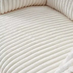 Canapé-lit convertible avec pouf, en tissu velours côtelé, emballage compressé, pour petits espaces, dortoir, appartement