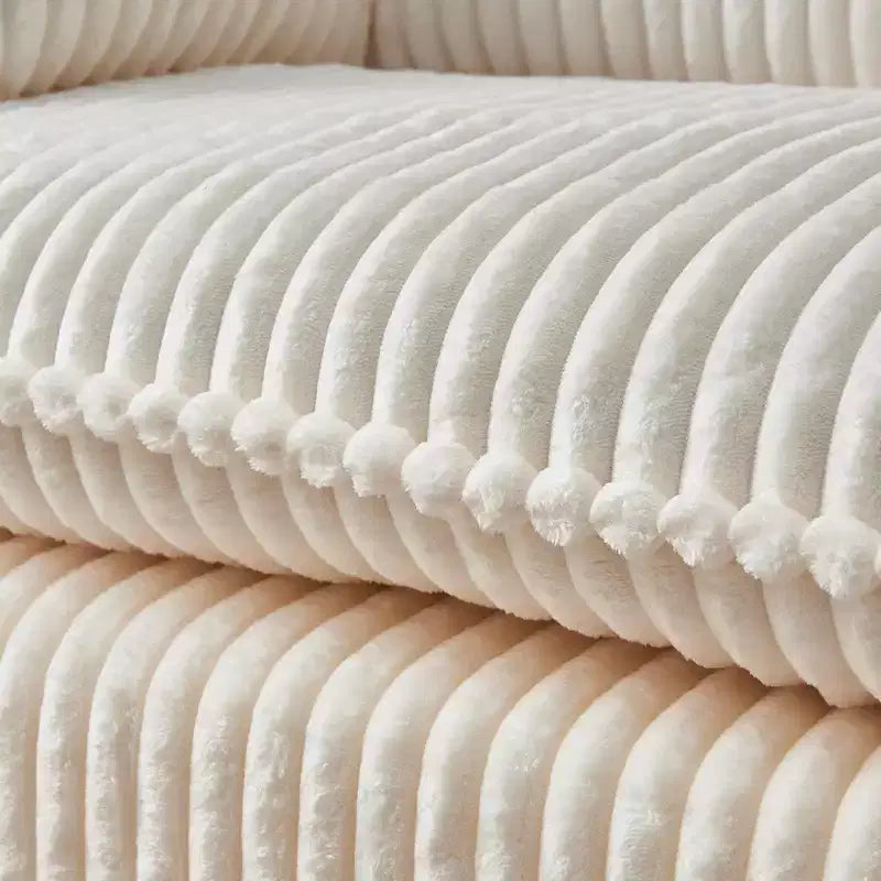 Canapé-lit convertible avec pouf, en tissu velours côtelé, emballage compressé, pour petits espaces, dortoir, appartement