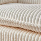 Canapé-lit convertible avec pouf, en tissu velours côtelé, emballage compressé, pour petits espaces, dortoir, appartement