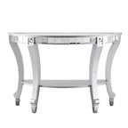 Lindsay Mirrored Demilune Console Table - Silver - SEI