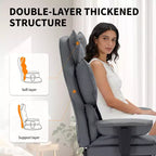Chaise de bureau ergonomique à dossier haut avec repose-pieds, support lombaire et hauteur réglable