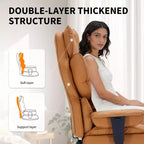 Chaise de bureau ergonomique à dossier haut avec repose-pieds, support lombaire et hauteur réglable