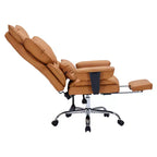 Chaise de bureau ergonomique à dossier haut avec repose-pieds, support lombaire et hauteur réglable