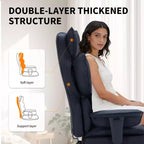 Chaise de bureau ergonomique à dossier haut avec repose-pieds, support lombaire et hauteur réglable