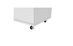 Armoire de rangement moderne à 5 tiroirs de 76 cm avec roulettes, blanc, capacité de 72,5 kg