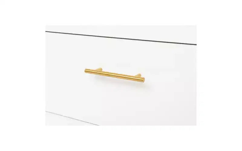 Armoire de rangement moderne à 5 tiroirs de 76 cm avec roulettes, blanc, capacité de 72,5 kg