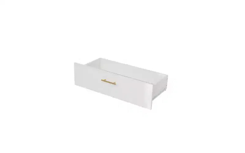 Armoire de rangement moderne à 5 tiroirs de 76 cm avec roulettes, blanc, capacité de 72,5 kg