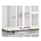 Support pour plantes multi-niveaux en métal avec roues, style européen, blanc/vert, pour salon et balcon