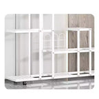 Support pour plantes multi-niveaux en métal avec roues, style européen, blanc/vert, pour salon et balcon
