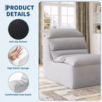 Fauteuil poire ergonomique, polyester et éponge, base antidérapante, 100 x 82 x 87 cm, gris