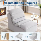 Fauteuil poire ergonomique, polyester et éponge, base antidérapante, 100 x 82 x 87 cm, gris