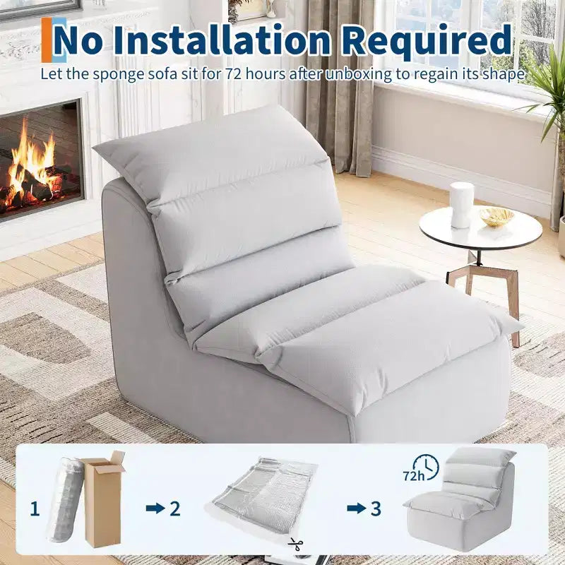 Fauteuil poire ergonomique, polyester et éponge, base antidérapante, 100 x 82 x 87 cm, gris