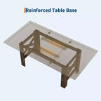 Table de salle à manger de ferme de 180 cm, piètement tréteau, panneaux de particules, 6 à 8 places, capacité de 181 kg, marron rustique