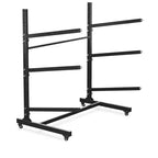 Support à kayak autoportant à 3 niveaux, Acier, Roues verrouillables, Peut contenir kayaks/canoës/SUPs jusqu'à 120 lb, 46"x29"x44"