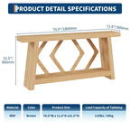 Table console d'entrée à 2 niveaux de 180 cm, bois composite marron, capacité de 50 kg, profondeur mince de 30 cm