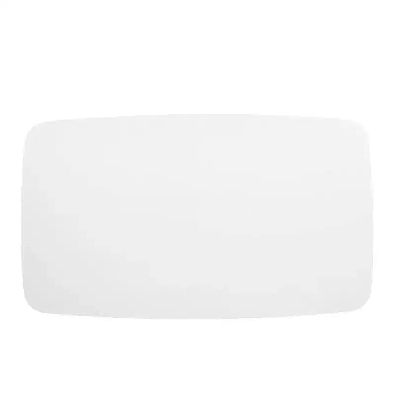 Table à manger Mid-Century, rectangulaire 150x90cm, plateau MDF, pieds évasés en hévéa, capacité 136 kg, blanc/chêne