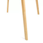 Table à manger Mid-Century, rectangulaire 150x90cm, plateau MDF, pieds évasés en hévéa, capacité 136 kg, blanc/chêne