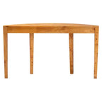 Console demi-lune en bois de loupe véritable, loupe de mappa claire, pieds fuselés, entièrement assemblée, 152,4 cm (L) x 40,6 cm (P) x 86,6 cm (H)