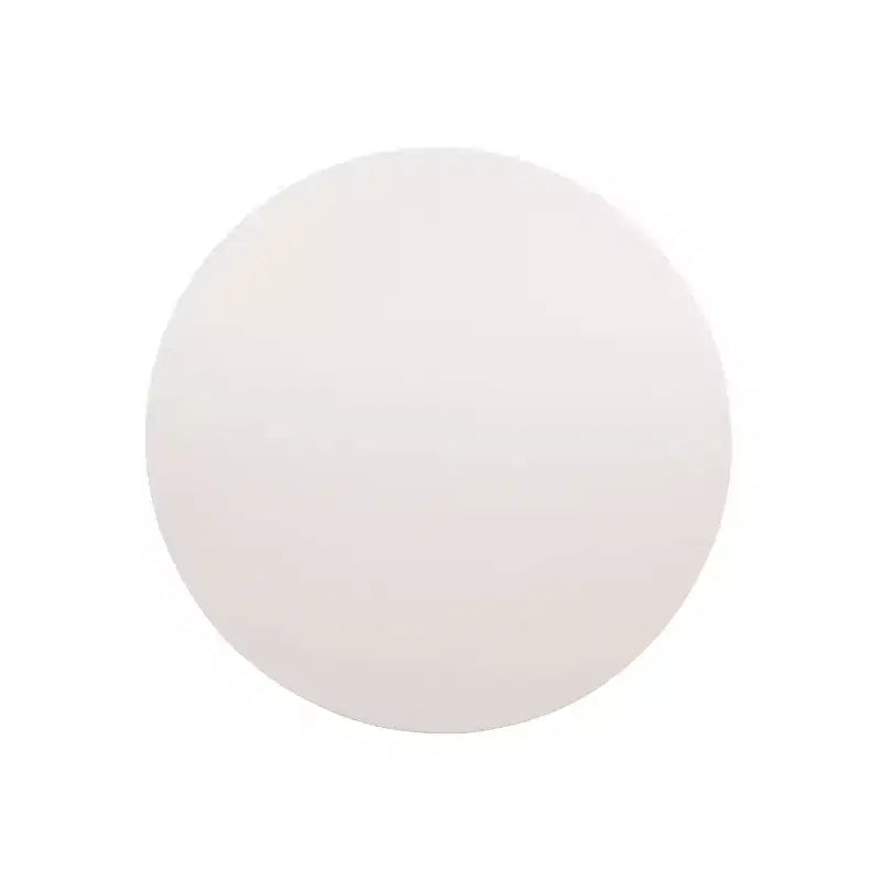 Table basse ronde 24", plateau MDF blanc cassé, pieds tripodes effilés en bois de manguier, capacité 20 kg, aucun assemblage requis