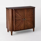Nephi Two Door Cabinet Walnut Brown Wood Veneer - Threshold™ designed with Studio McGee