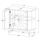 Armoire deux portes, placage noyer brun, 1 étagère réglable, 76,2 cm H x 76,2 cm L x 39,9 cm P, 25,9 kg
