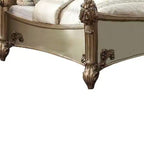 Lit Queen Size, Tête de lit capitonnée, Clous décoratifs, Similicuir, Cadre en bois et polyrésine, 73"H x 80"L x 96"P