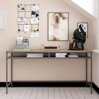 Bureau informatique industriel 152,4 cm, bois d'ingénierie + métal thermolaqué, étagère inférieure ouverte, 152,9 cm (L) x 51,1 cm (P) x 75,9 cm (H)