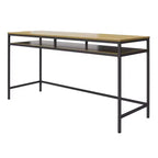 Bureau informatique industriel 152,4 cm, bois d'ingénierie + métal thermolaqué, étagère inférieure ouverte, 152,9 cm (L) x 51,1 cm (P) x 75,9 cm (H)