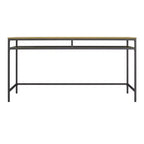 Bureau informatique industriel 152,4 cm, bois d'ingénierie + métal thermolaqué, étagère inférieure ouverte, 152,9 cm (L) x 51,1 cm (P) x 75,9 cm (H)