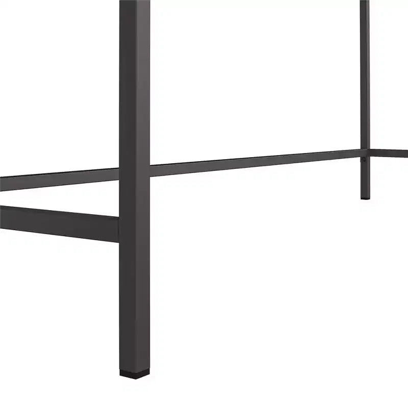 Bureau informatique industriel 152,4 cm, bois d'ingénierie + métal thermolaqué, étagère inférieure ouverte, 152,9 cm (L) x 51,1 cm (P) x 75,9 cm (H)