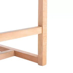 Tabouret de comptoir en rotin avec structure en bois de hêtre, dossier bas sans accoudoirs, repose-pieds, capacité de 125 kg