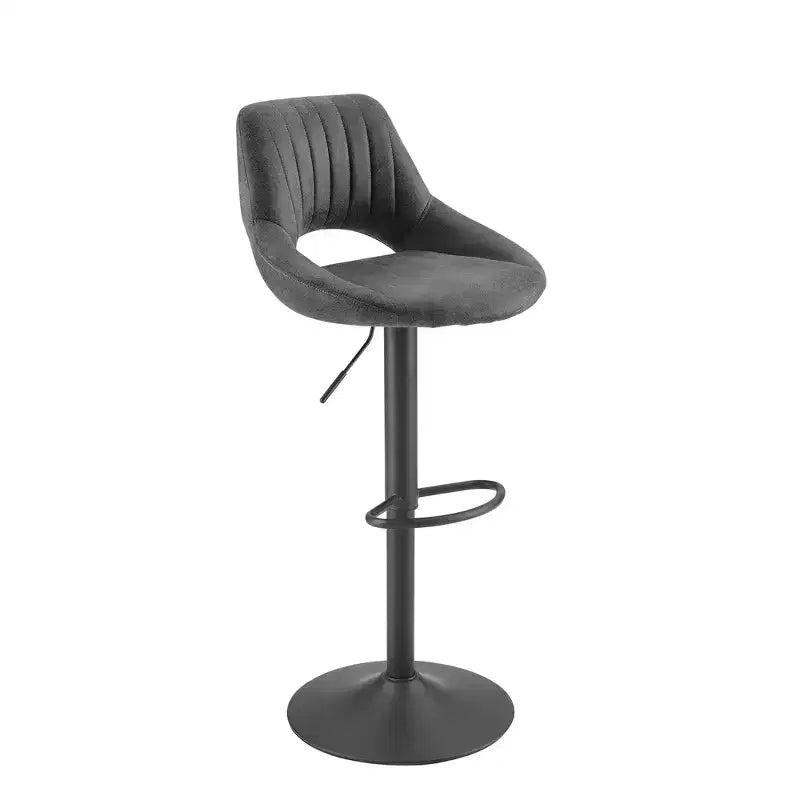 Lot de 2 tabourets de bar pivotants à hauteur réglable avec dossier ouvert, similicuir, capacité de 130 kg