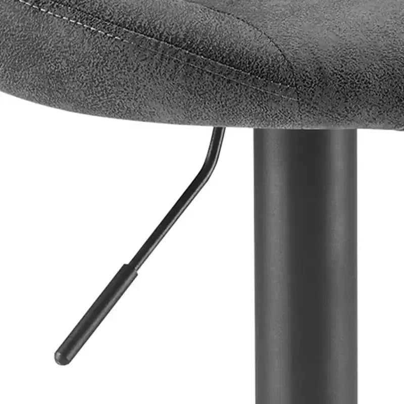 Lot de 2 tabourets de bar pivotants à hauteur réglable avec dossier ouvert, similicuir, capacité de 130 kg