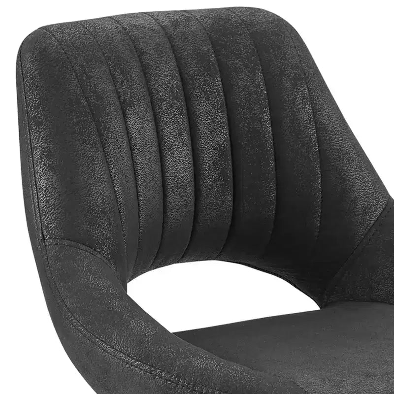 Lot de 2 tabourets de bar pivotants à hauteur réglable avec dossier ouvert, similicuir, capacité de 130 kg