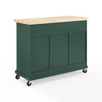 Îlot de cuisine roulant avec rangement, 6 étagères, 4 portes, 2 tiroirs, roulettes, placage bois, 42"L x 36,6"H