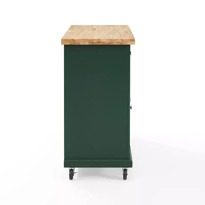 Îlot de cuisine roulant avec rangement, 6 étagères, 4 portes, 2 tiroirs, roulettes, placage bois, 42"L x 36,6"H