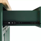 Îlot de cuisine roulant avec rangement, 6 étagères, 4 portes, 2 tiroirs, roulettes, placage bois, 42"L x 36,6"H