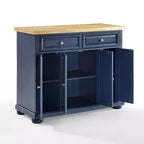 Îlot de cuisine roulant avec rangement, 6 étagères, 4 portes, 2 tiroirs, roulettes, placage bois, 42"L x 36,6"H